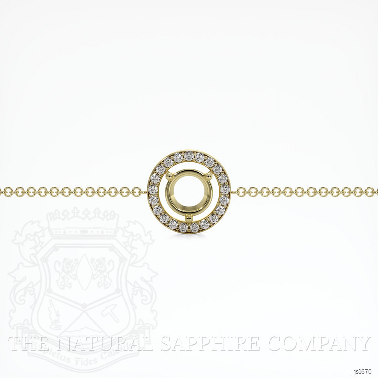 18K Yellow Gold Pave Bracelet Setting