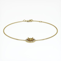 18K Yellow Gold Pave Bracelet Setting Image
