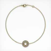 18K Yellow Gold Pave Bracelet Setting Image