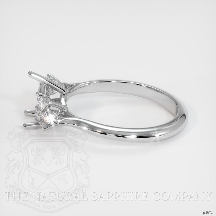 Platinum 950 Accent Stones Ring Setting