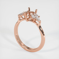14K Rose Gold Accent Stones Ring Setting Video
