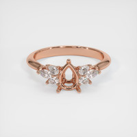 14K Rose Gold Accent Stones Ring Setting Image