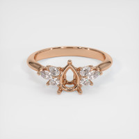 18K Rose Gold Accent Stones Ring Setting Image