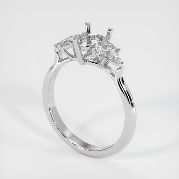 Silver Accent Stones Ring Setting
