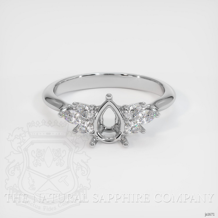 Silver Accent Stones Ring Setting