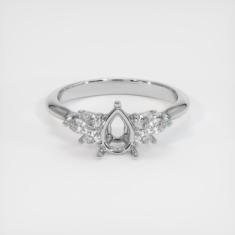 Silver Accent Stones Ring Setting