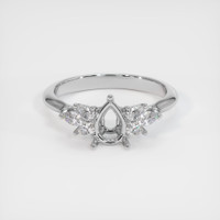 14K White Gold Accent Stones Ring Setting Image