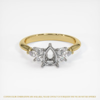 14K White & Yellow Accent Stones Ring Setting Image