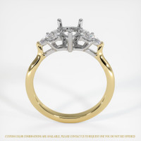 14K White & Yellow Accent Stones Ring Setting Image