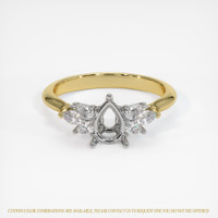 18K White & Yellow Side Stones Ring Image