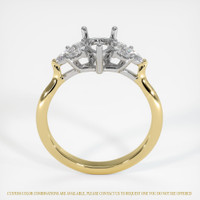 18K White & Yellow Side Stones Ring Image