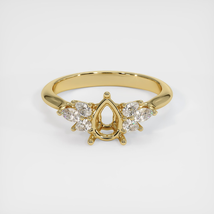 10K Yellow Gold Accent Stones Ring Setting