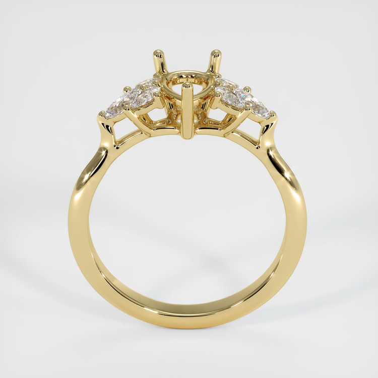 10K Yellow Gold Accent Stones Ring Setting