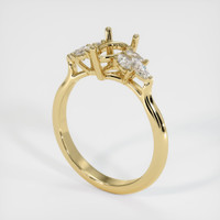 14K Yellow Gold Accent Stones Ring Setting Video