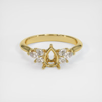 18K Yellow Gold Accent Stones Ring Setting Image
