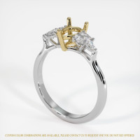 14K Yellow & White Accent Stones Ring Setting Video