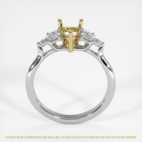 14K Yellow & White Accent Stones Ring Setting Image