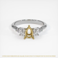 18K Yellow & White Accent Stones Ring Setting Image