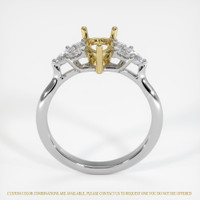 18K Yellow & White Accent Stones Ring Setting Image