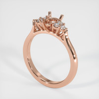 14K Rose Gold Accent Stones Ring Setting Video