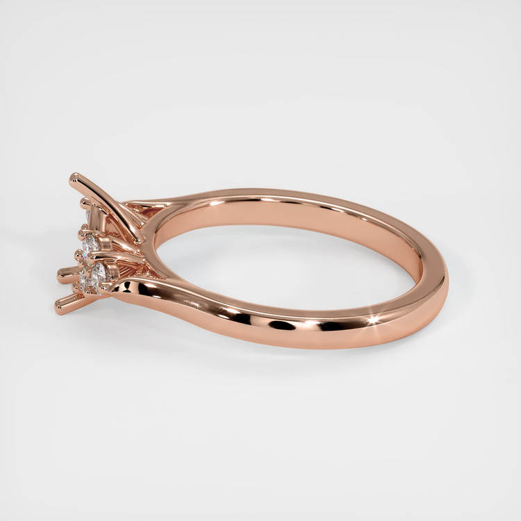 14K Rose Gold Accent Stones Ring Setting