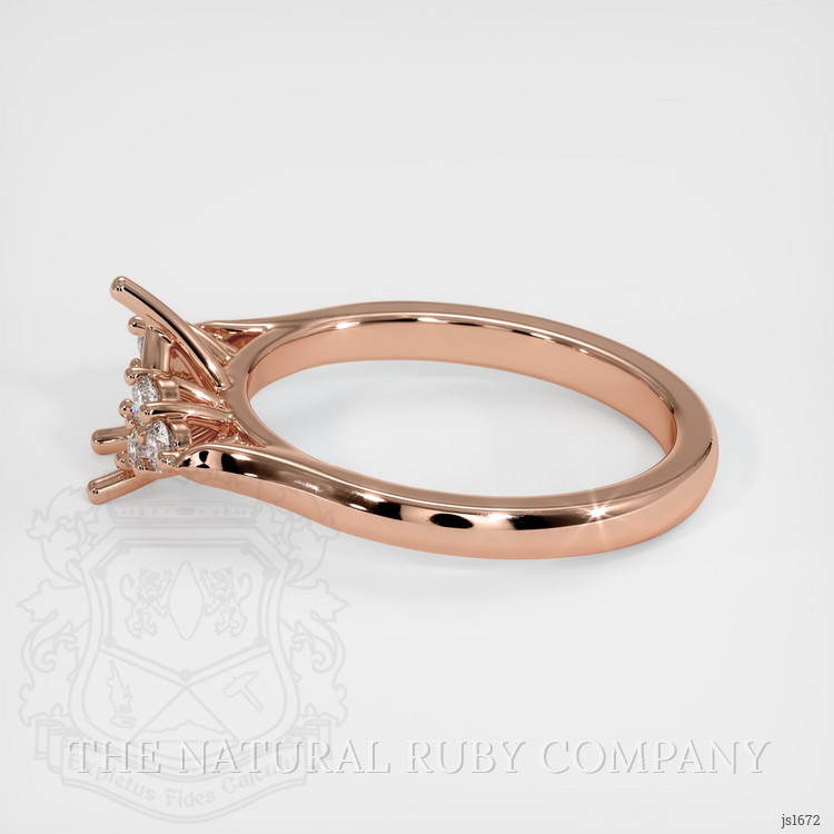 14K Rose Gold Accent Stones Ring Setting
