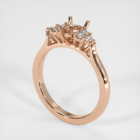 18K Rose Gold Accent Stones Ring Setting Video