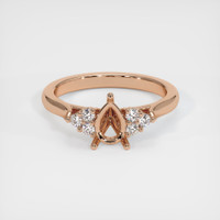 18K Rose Gold Accent Stones Ring Setting Image