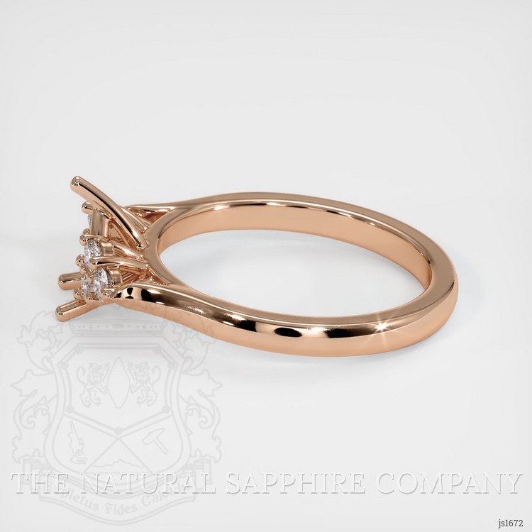 18K Rose Gold Accent Stones Ring Setting