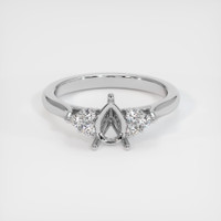 18K White Gold Accent Stones Ring Setting Image