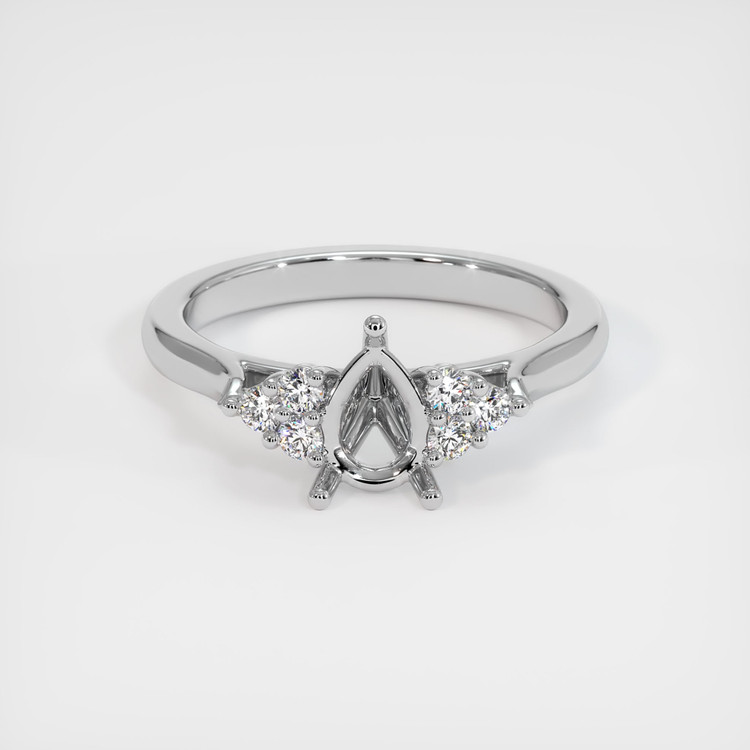 18K White Gold Accent Stones Ring Setting
