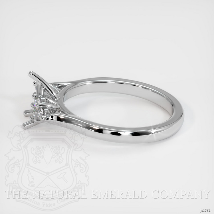 18K White Gold Accent Stones Ring Setting