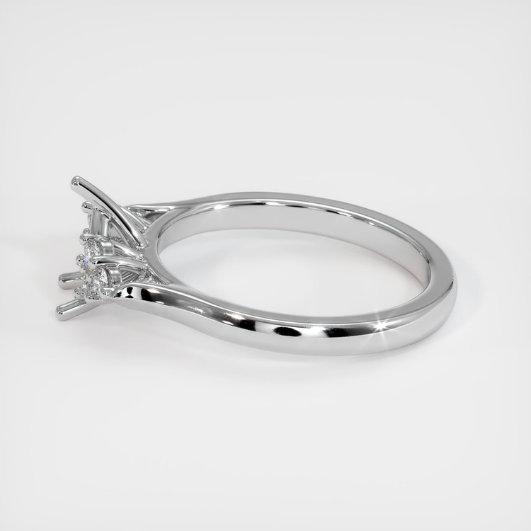 18K White Gold Accent Stones Ring Setting