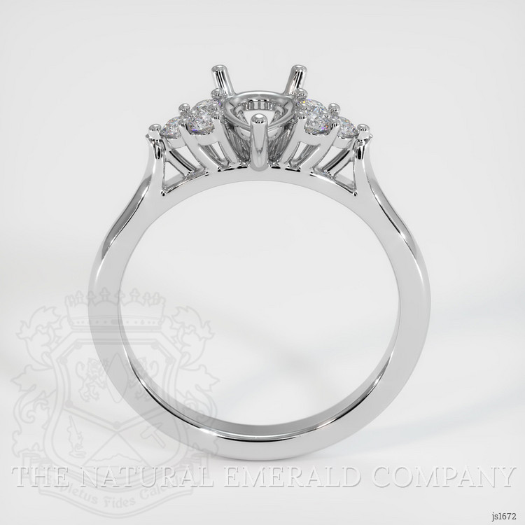18K White Gold Accent Stones Ring Setting