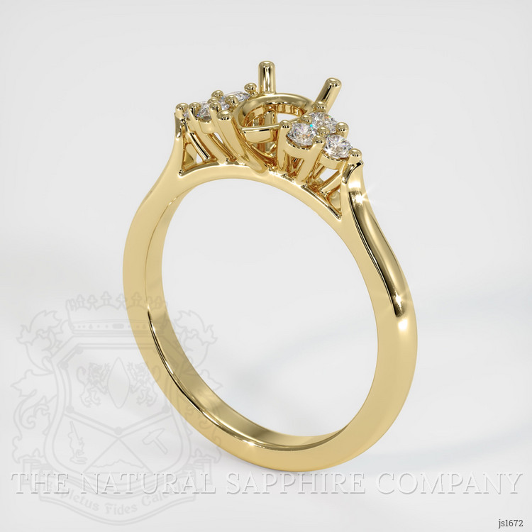 10K Yellow Gold Accent Stones Ring Setting