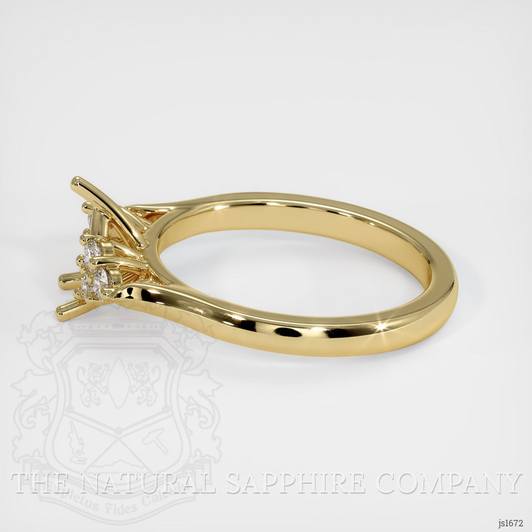 14K Yellow Gold Accent Stones Ring Setting