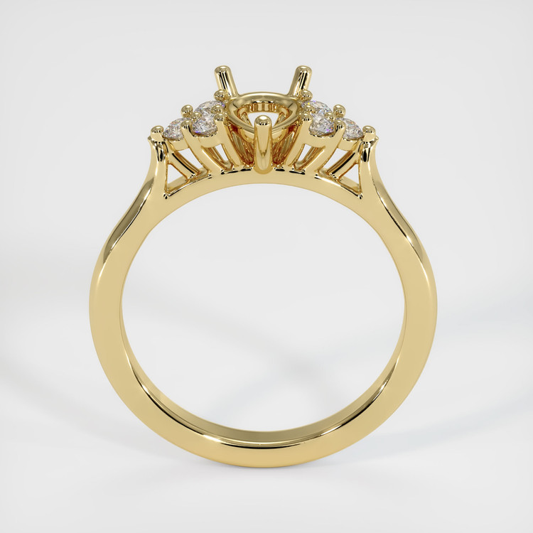 14K Yellow Gold Accent Stones Ring Setting