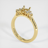 18K Yellow Gold Accent Stones Ring Setting Video