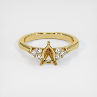 18K Yellow Gold Accent Stones Ring Setting Image