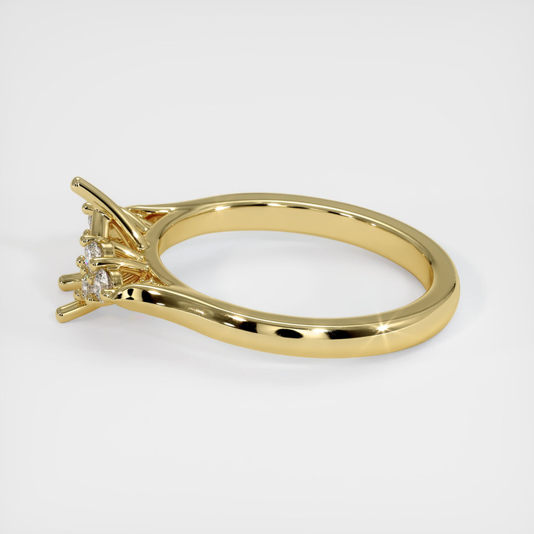 18K Yellow Gold Accent Stones Ring Setting