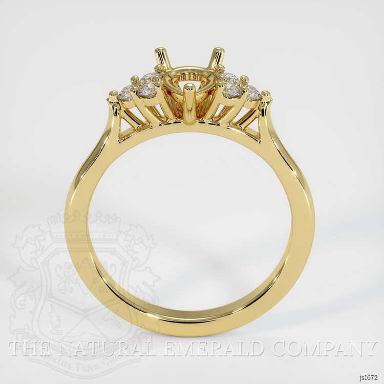18K Yellow Gold Accent Stones Ring Setting