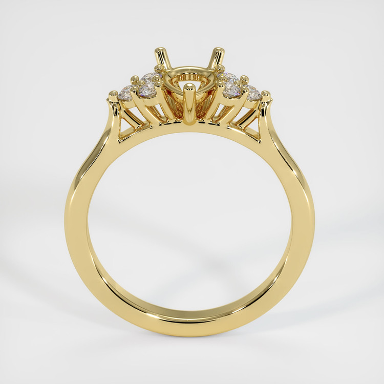 18K Yellow Gold Accent Stones Ring Setting