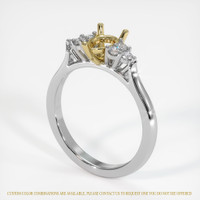 18K Yellow & White Accent Stones Ring Setting Video