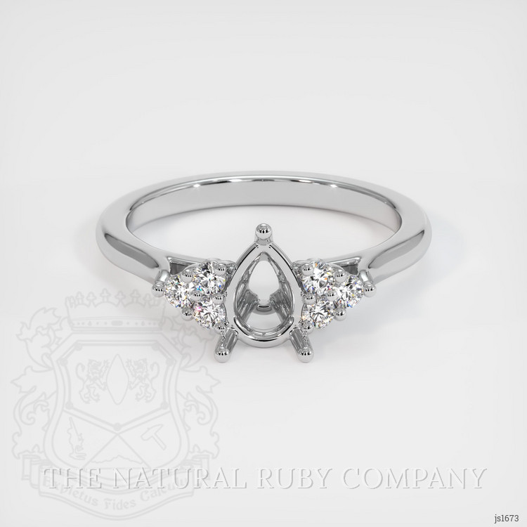 Platinum 950 Accent Stones Ring Setting