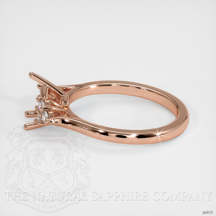 14K Rose Gold Accent Stones Ring Setting