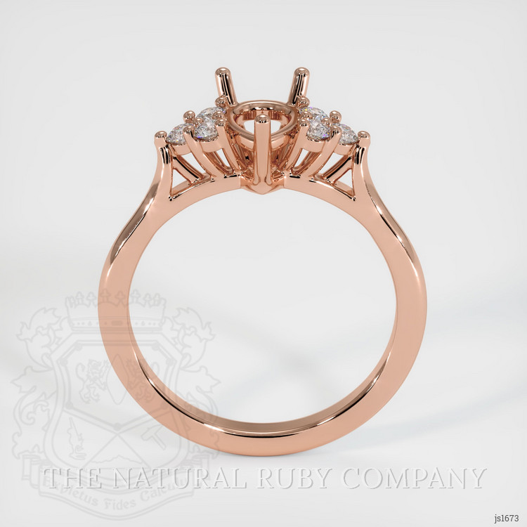 14K Rose Gold Accent Stones Ring Setting