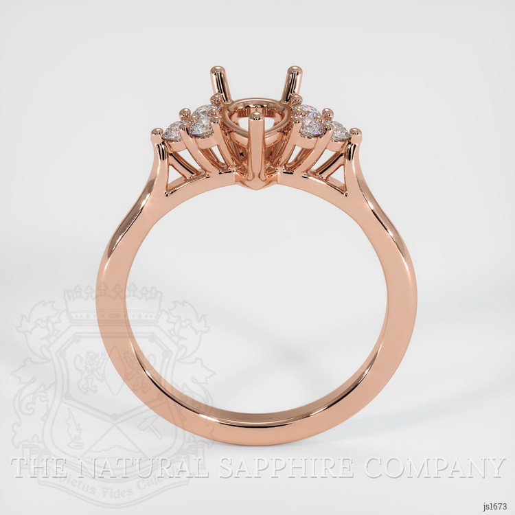 14K Rose Gold Accent Stones Ring Setting