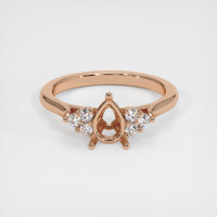 18K Rose Gold Accent Stones Ring Setting Image