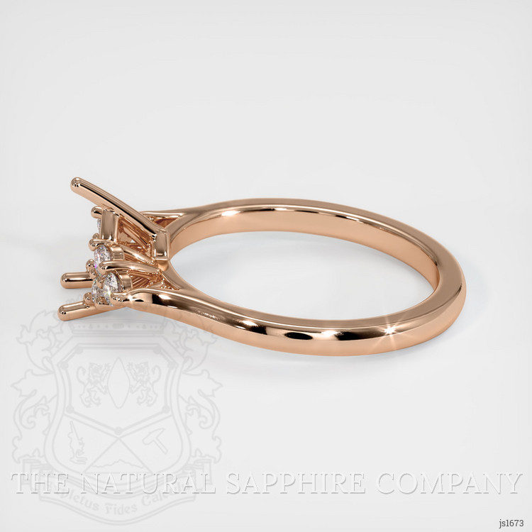 18K Rose Gold Accent Stones Ring Setting