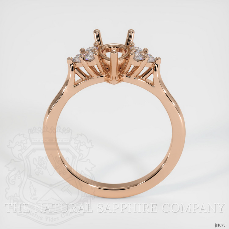 18K Rose Gold Accent Stones Ring Setting